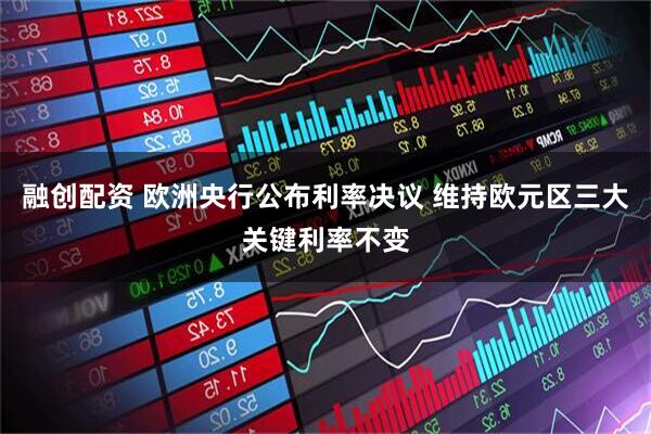 融创配资 欧洲央行公布利率决议 维持欧元区三大关键利率不变