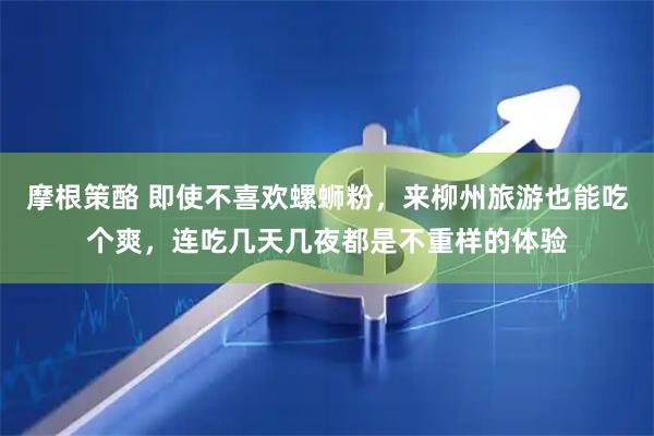 摩根策酪 即使不喜欢螺蛳粉，来柳州旅游也能吃个爽，连吃几天几夜都是不重样的体验