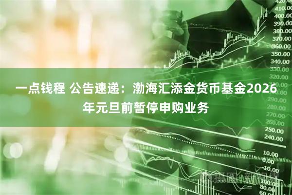 一点钱程 公告速递：渤海汇添金货币基金2026年元旦前暂停申购业务