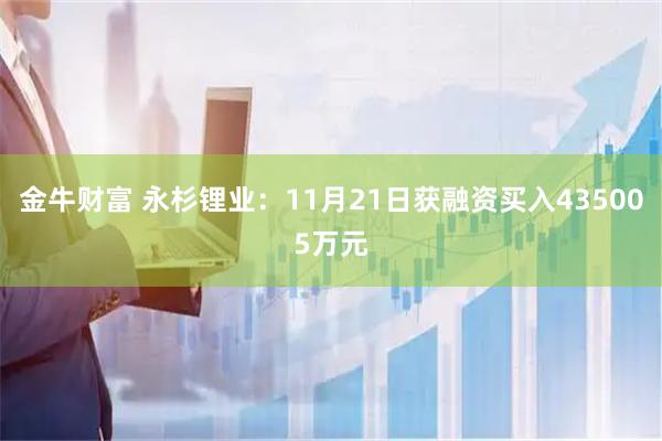 金牛财富 永杉锂业：11月21日获融资买入435005万元